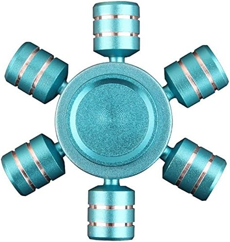 Moya Spinner Fidget Toy Hand Spinner Toy EDC Helps Focus, Stress, Anxiety, Boredom (Blue Pure Aluminum)