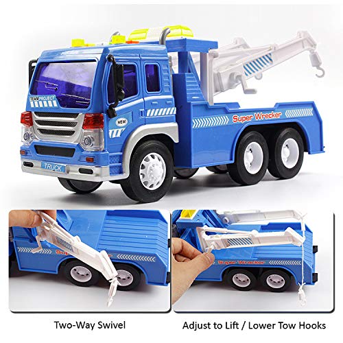 Liberty Imports Friction Powered Wrecker Tow Truck 1:16 Toy Want