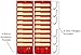 COMPONO Wall Storage Pocket Charts (10 Pocket - 2 Pack, Red) File Organizers with Free Bonus 6 Door Hangers. Best Pocket Chart for School, Classroom, Home or Office. Wall Pocket Chart Organizer