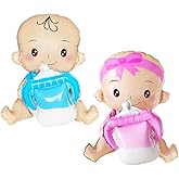 AnnoDeel 2 Pcs 20" x 31" Baby Balloon,Boy and Girl Large Size and Thickened Foil Balloons,Helium Balloons for Wedding Birthday Party Decoration