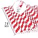 Biodegradable Paper Straws - 210 Bulk Drinking Straws for Restaurant or Party Supplies - The Eco Friendly Paper Straw by LVLY - Red and White Striped