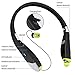 Dostyle Bluetooth Headphones, Tri-fold Wireless Neckband Headset HD Stereo Earphones with Retractable Earbuds and Mic (12 Hours Talk Time, Bluetooth 4.1, Sweatproof)