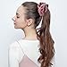 Ondder 5 Pack Large Velvet Scrunchies Hair Scrunchy Big Hair Bobble Elastics Hair Bands Headbands Women Scrunchies Bobbles Hair Ties, 5 Pieces