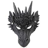 Coxeer Party Mask 3D Dragon Cosplay Mask Party Costume Mask for Mardi Gras