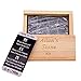 Allan Whiskey Stones Whiskey Stones Gift Set With FDA Report Marble Whiskey Rocks Set of 8 Chilling Stones Reusable Ice Cubes In Wooden Box for Bourbon, Scotch, Jameson