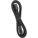 CableMod Pro ModFlex Sleeved 8-pin PCI-e Extension (Black, 45cm) | Paracord sleeved 8-pin PCIe extension, 45cm. Extends standard 8-pin PCIe GPU connectors.