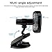 LingsFire Rechargeable Battery Clip on Fan Mini Desk Fan Clip and Table Fan Handheld Outdoor Fans Personal Fans Adjustable Head, 3 Speeds - USB or Battery Powered (Black)