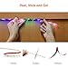 LED Strip Lights Battery Powered, Zanflare PGB 2M/6.56FT 8 Light Modes LED Light Strip with Remote, IP65 Waterproof, SMD 3528 60 LEDs DC 4.5V LED TV Light Christmas, New Year Decoration lights