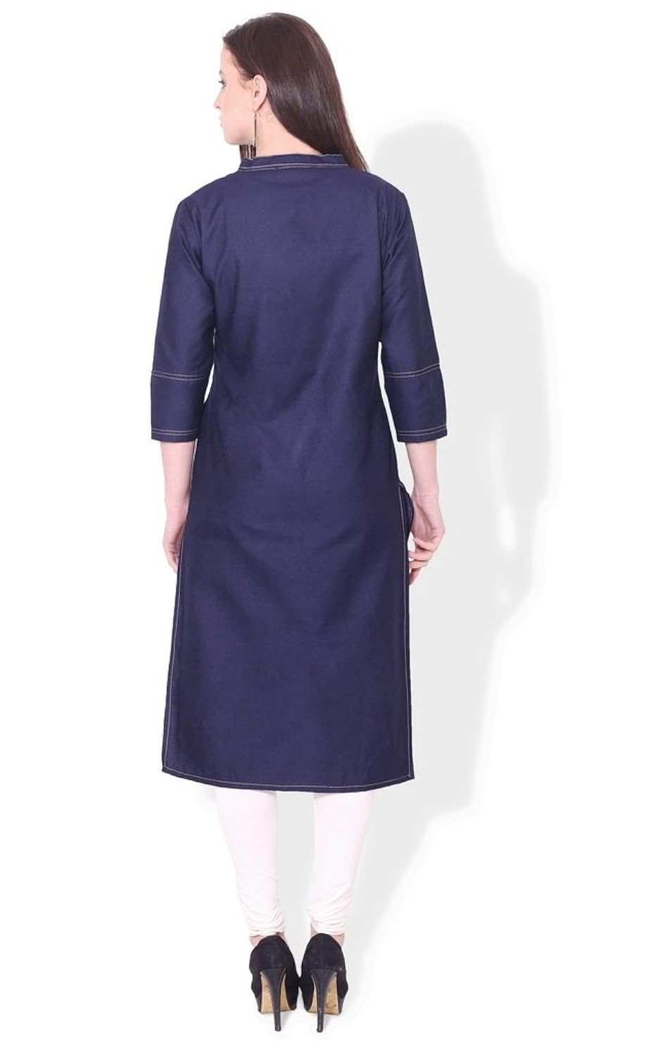 bluepocket women's denim kurti (blue)