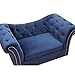 Tov Furniture The Dachshund Collection Handmade Waterproof Velvet Upholstered Pet Bed, Navythumb 4
