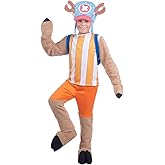 My Other Me One Piece Chopper Cosplay Costume Boys - Officially Licensed Anime Outfit with Plush Jumpsuit, T-Shirt, Pants, Booties, Headpiece, and Backpack for Comic-Con, Halloween, and More