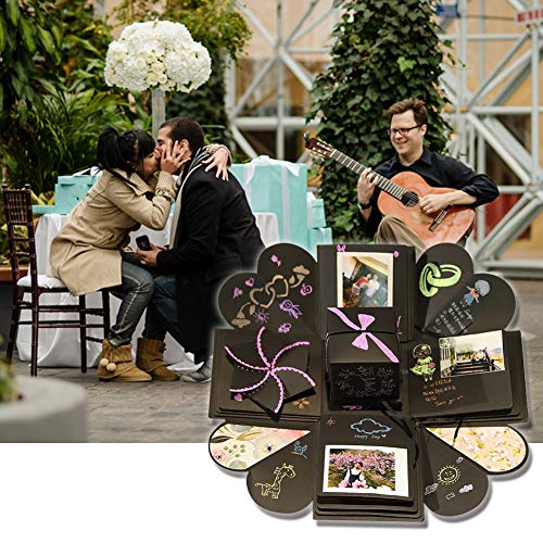 Explosion Gift Box Anniversary Box Picture Box Memory Box for Boy or Girl to Make Surprises and Store Presents.