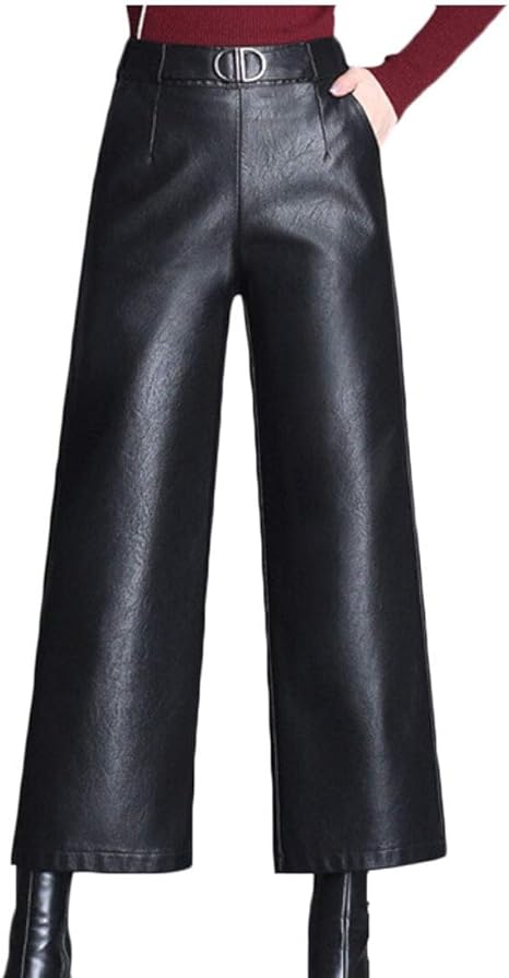 cropped leather trousers
