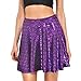 Fish Scales Skirts Women Casual Cute Mermaid Mini Flared Skater skirt