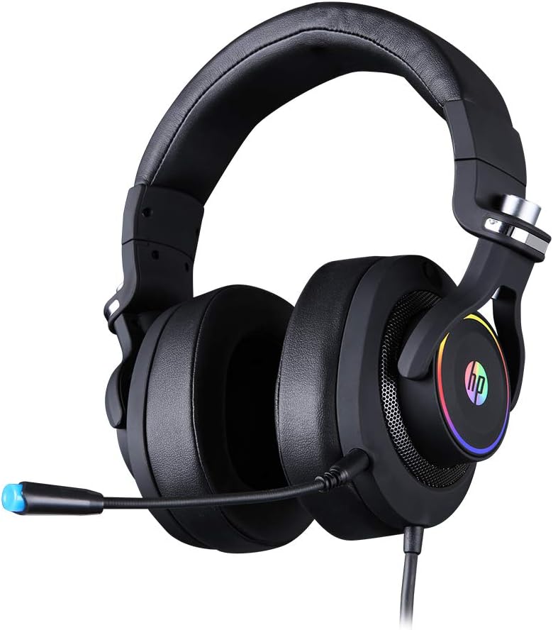 Headset Gamer HP H500GS, Drivers 50MM, Preto USB 7.1 Surround, RGB por HP