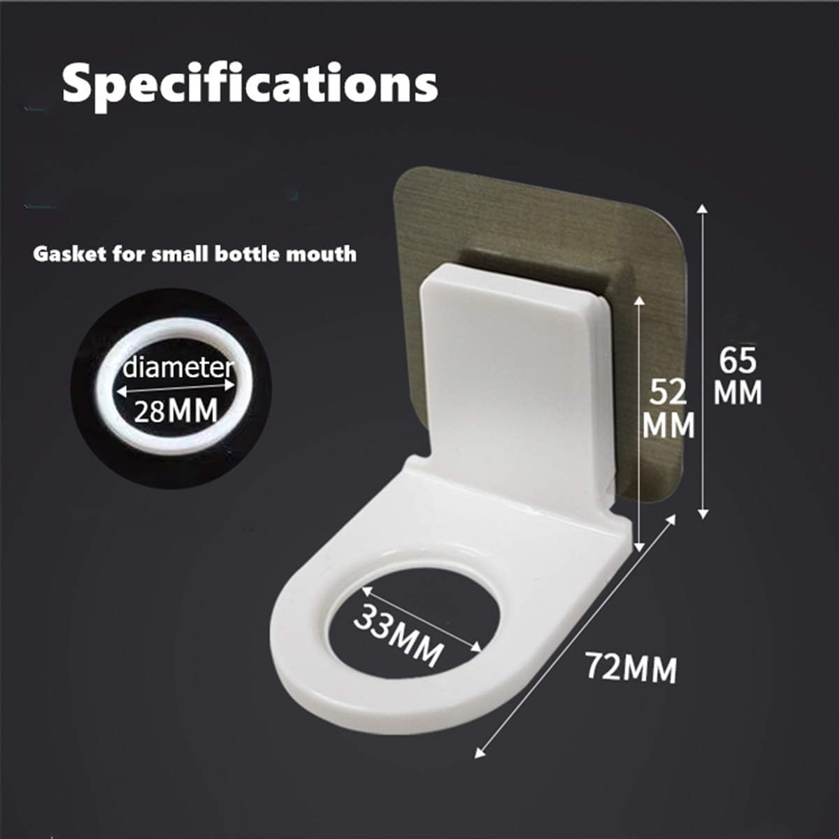 Shower Gel Bottle Rack Hook Bracket Bathroom Wall Magic Paste Shampoo Suction Wall Type Seamless Hook 3 Pack: Kitchen & Dining