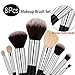 HFUN Professional Makeup Brushes Set Foundation Blush Brushes Tool Powder Bronzer Brushes Highlight Eyeliner Eyebrow Brush and Brush Cleaner and Case (8 pcs, Black)