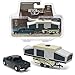 Greenlight New 1:64 Hitch & Tow Series 8 - Green 2015 Ford F-150 with POP-UP Camper Trailer Diecast Model Car