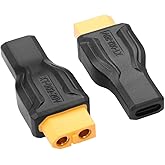 2Pcs XT60 Female to Type C Female Adapter USB C to XT60 Connector Connection USB C Cable USB C Charger for Laptop, Model, Ene