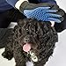 Pet Grooming Brush Glove - For Long Short Or Curly Hair Comb - Gentle Massage Tool And Hair Removal For Dogs Cats and Horses - Professional Pet Deshedding Grooming Glove For Healthy Coat - Misterrmar