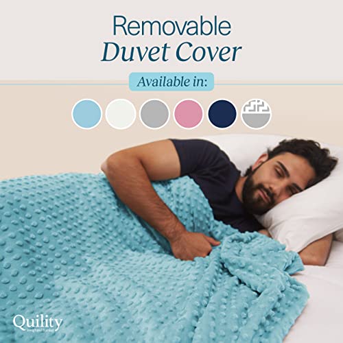 Quility Weighted Blanket for Adults 15 LB Twin Size Heavy Blanket for