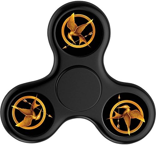 Fakalove hunger games mockingjay logo Hand Toys Triangle Fingertips Peg-top Toys Toy Game Whipping Top Scopperil Finger Tip For Adults and children Spinner Fidget