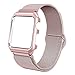 ALNBO Compatible 42mm Watch Band Stainless Steel Mesh Magnetic Replacement Wrist Band with Metal Protective Case for iWatch Series 3 Series 2 Series 1 Rose Gold