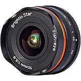 Brightin Star 10mm F5.6 Fisheye Manual Focus Prime Lens for Fujifilm XF-Mount Mirrorless Cameras, APS-C Ultra-Wide Angle Fixe