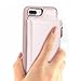 LAMEEKU iPhone 7 Plus Zipper Wallet Case, iPhone 8 Plus Leather Case, Apple 7 Plus Credit Card Holder Slot case with Money Pocket, Protective Cover Compatible for Apple iPhone 7 Plus/8 Plus-Rose Gold