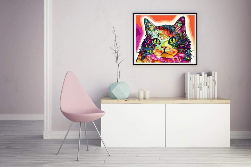 LukFun Paint by Numbers for Adults DIY Oil Painting Paint by Number Kits, Colorful Animals Painting on Canvas 16x20inch - Image 3