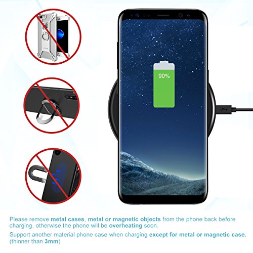 BlitzWolf Wireless Charger for iPhone x/ 8/ 8 Plus, 5w Wireless Charging Pad for Samsung s8/ s8 Plus/ Note 8/7/ s7/ s7 Edge/ s6, LG g3, Nexus 4/5/6/7 and All Qi-Enable Devices(Ac Adapter Not Included) - Thumbnail 7