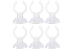 Uonlytech 6 Pack Candle Holder Clamps, Window Candle Suction Cups Clamp Suction Cups Candle Holder Clamps for Christmas New Year Valentines Day Celebration Candles(20mm)
