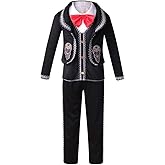yolsun Mexican Day of The Dead Dress for Kids, Mariachi Costume Dress