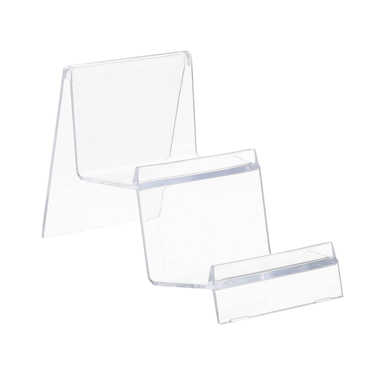 PATIKIL Acrylic Wallet Display Stand Holder Storage Rack Shelf Desktop Wallet Purse Handbag Organizer Decoration Transparent 2.75 x 5.71 x 3.66 Inch