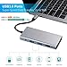 Type C Hub, ProCIV USB C to HDMI VGA Adapter with 3xUSB 3.0 Power Delivery Port SD/TF Card Slot 3.5mm Audio Port for New MacBook Pro/MacBook Air 2018 Samsung Dex for Galaxy S10/S9/S8
