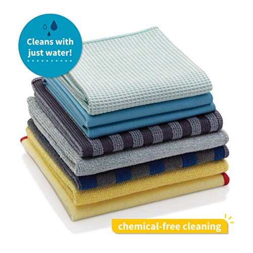 E-Cloth Microfiber Home Cleaning Set for Chemical-Free Cleaning with Just Water, 8 Cloth Set