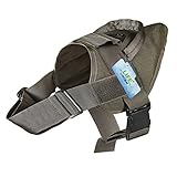 Lifeunion Tactical Dog Vest Nylon Patrol Waterproof K9 Service Dog Vest Harness for Training Hiking Outdoor Sports (Ranger Green,L)