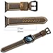 iStrap Handmade Asso Padded Leather Black PVD Clasp Watch Bands Strap For Apple Watch 42mm 38mm (Three Color Can Choose)