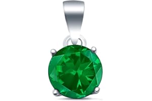 Blue Apple Co. Halo Simulated Cubic Zirconia Round 925 Sterling Silver Charm Pendant