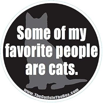 Some of My Favorite People are Cats Cat Car Magnet for Cat Lovers and Cat Moms and Dads