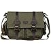 S-ZONE Vintage Camera Messenger Bag Leather Canvas DSLR Shoulder Crossbody Bag