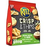 Ritz Crisp & Thins Chips, Cream Cheese & Onion, 7.1 Ounce