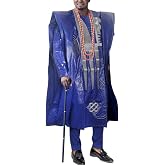 HD Traditional African Clothing for Men Nigerian Man's Agbada Embroidery Bazin Boubou Outfit