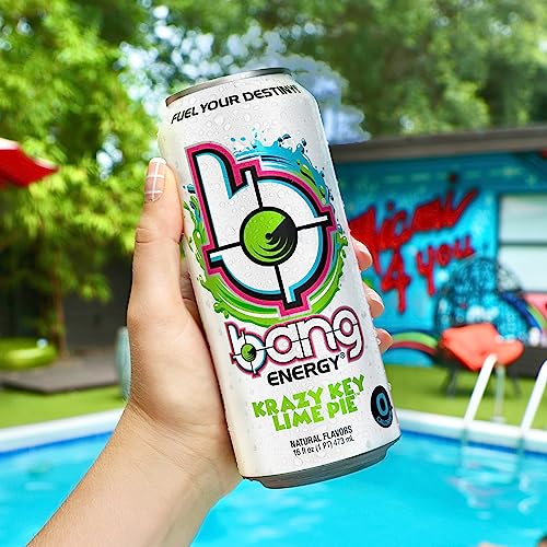 Bang Energy Key Lime Pie, SugarFree Energy Drink, 16Ounce (Pack of 12