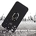 for Huawei Y9 2019 Case Heavy Duty Soft Silicone 360 Rotating Metal Ring [Fit Magnetic Car Mout] Kickstand Shockproof Protection Compatible with Huawei Y9 2019 (Black)