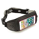 Sporteer Kinetic Running Belt for iPhone Xs, iPhone Xs Max, iPhone XR, iPhone X, 8 Plus, 7 Plus, 6S Plus with Cases - Also Fits iPhone 8,7,6S with Otterbox Defender, Lifeproof, and Other Thick Cases