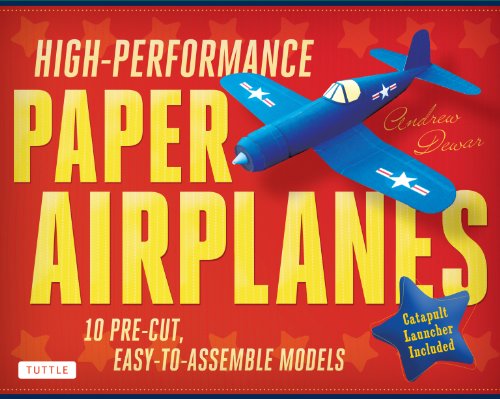 High-Performance Paper Airplanes Kit: 10 Pre-cut, Easy-to-Assemble Models: Kit with Pop-Out Cards, Paper Airplanes Book, Catapult Launcher: Great for Kids and Parents!