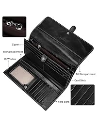 S-ZONE organizador de billetera RFID para mujer