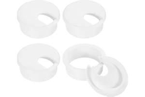 uxcell Cable Hole Cover, 4Pcs 45mm/1-3/4inch ABS Desk Cable Wire Cord Grommet Hole Cover for Office Computer Desk Wire Organi