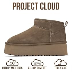 Project Cloud 100% Genuine Leather Ankle Boots for